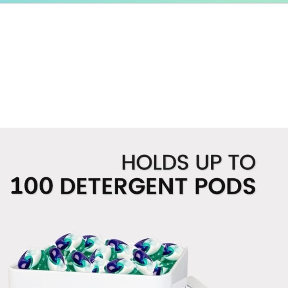 New-White Farmhouse Laundry Canister with Scoop - Picture 6 of 16